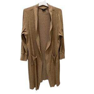 TORRID long length open front cardigan sweater size 2X caramel color